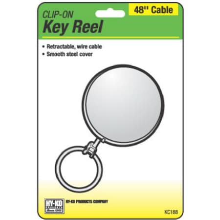 KC188 Chrome Retractable Key Reel
